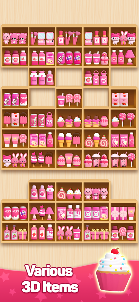 Goods Trio 3D: Sorting Game | Relaxing Triple Match 3D Puzzle