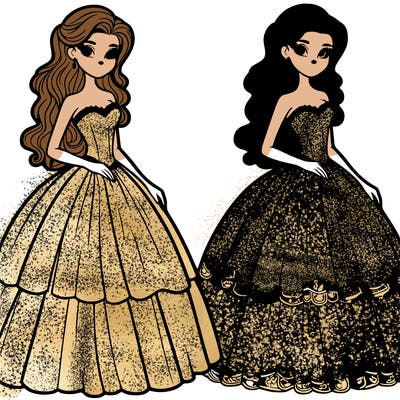 woman in a ball gown