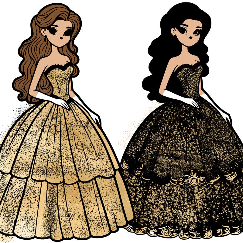 woman in a ball gown