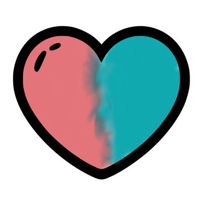 a blank heart