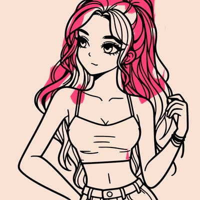 girl in crop top