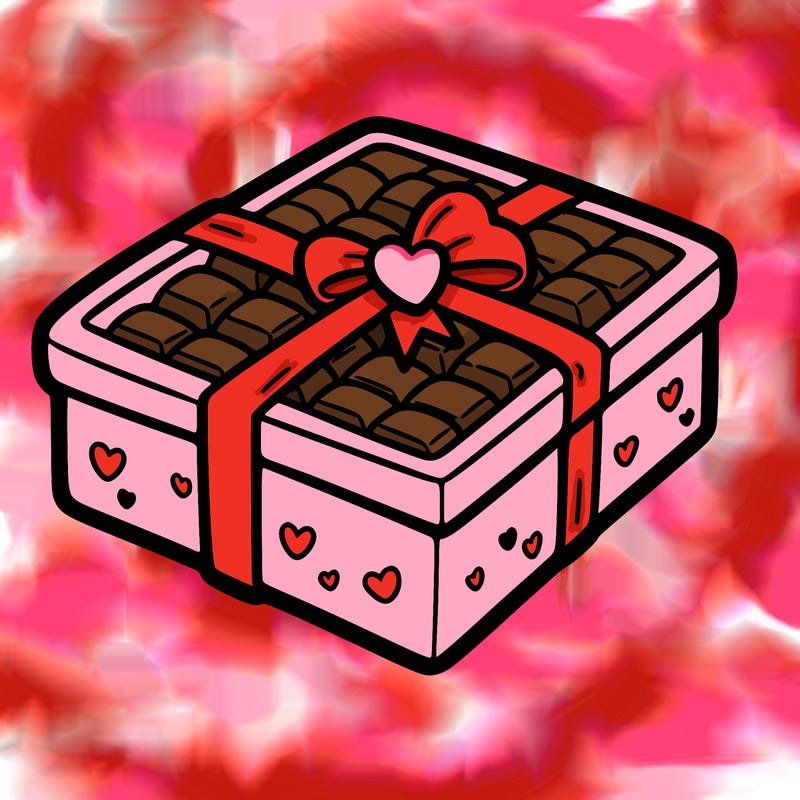 a box of chocolate for valentines day