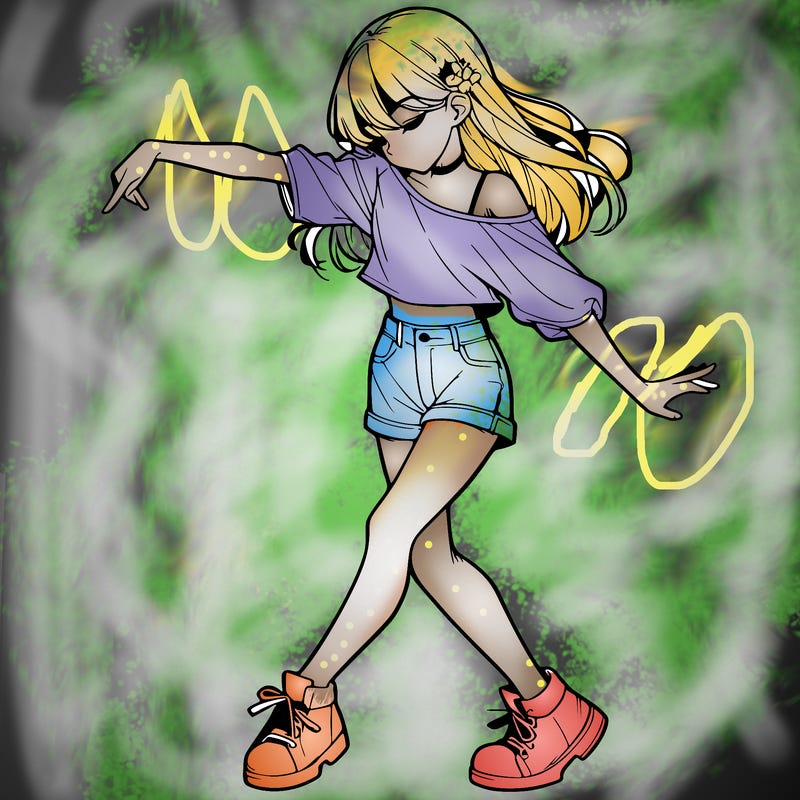 realistic girl danceing