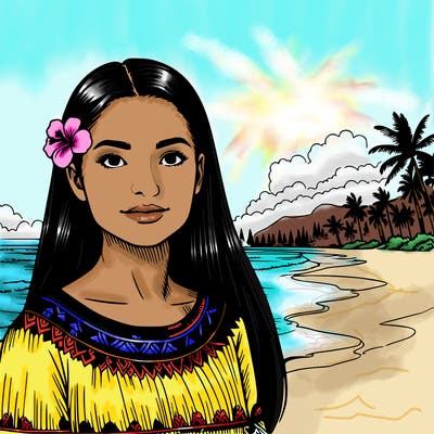realistic girl from hawaii