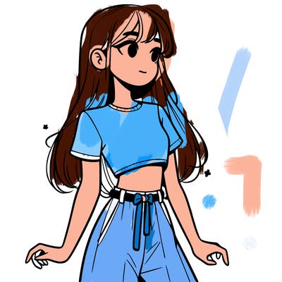 girl in a cute crop top