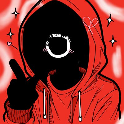 teenage manga boy in a hoodie, doing ✌