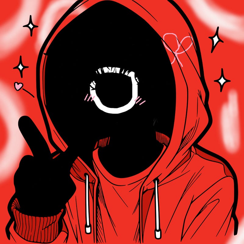 teenage manga boy in a hoodie, doing ✌