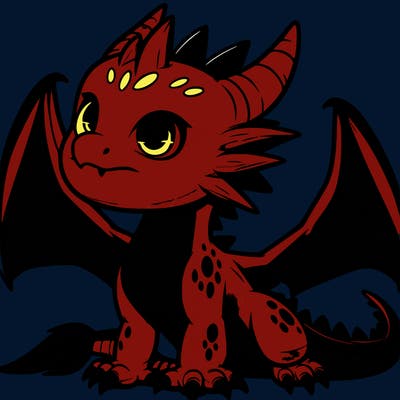 fierce baby night dragon