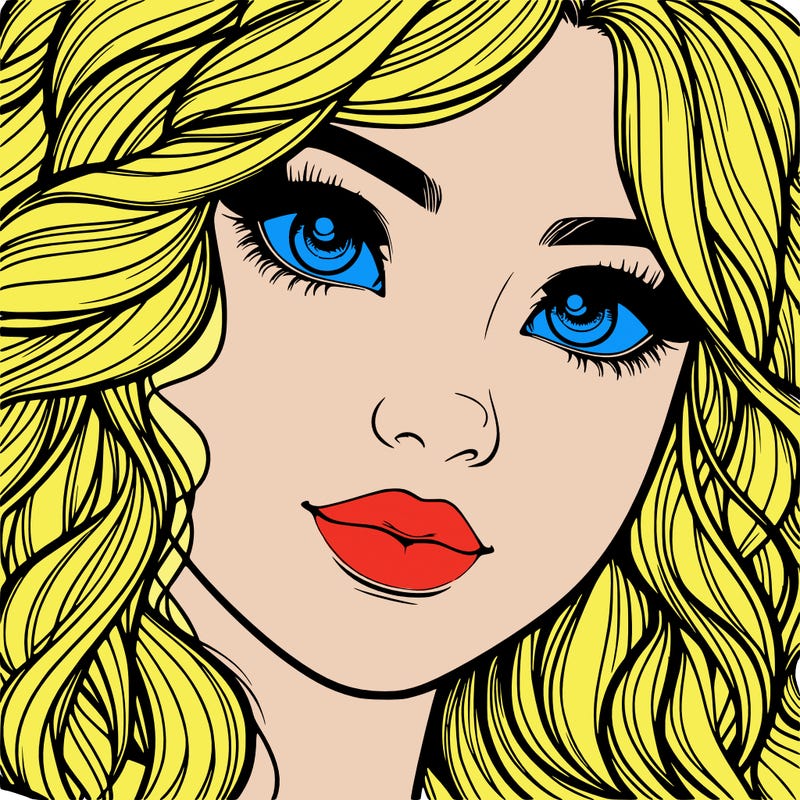 beautiful realistic girl close up to the camera with wavy hair,