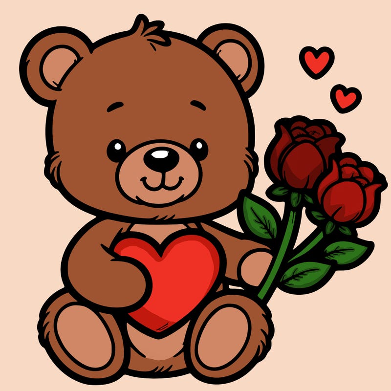 teddy bear a holding heart