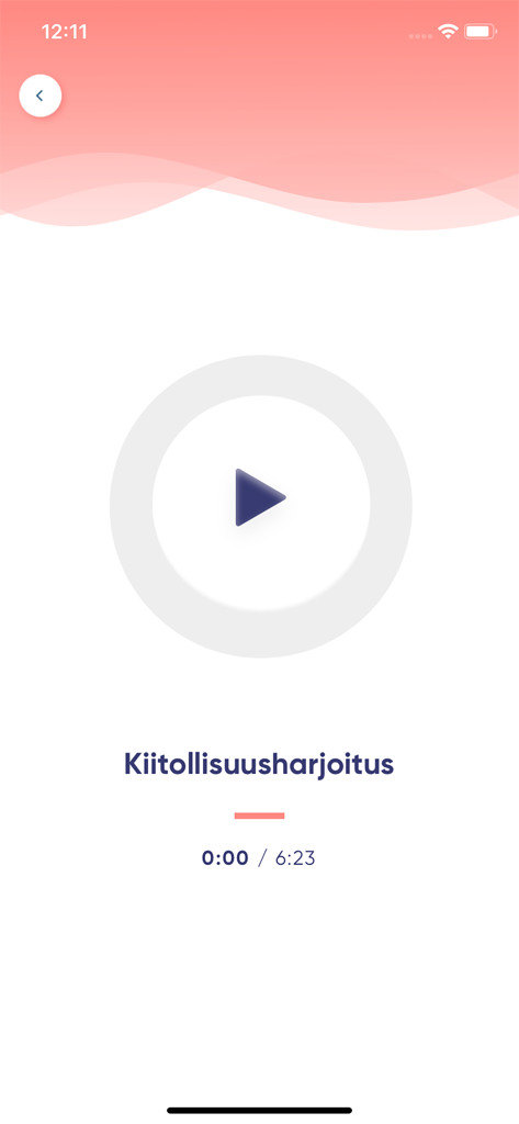 Chillaa - Chillaa app gratitude exercise audio player screen