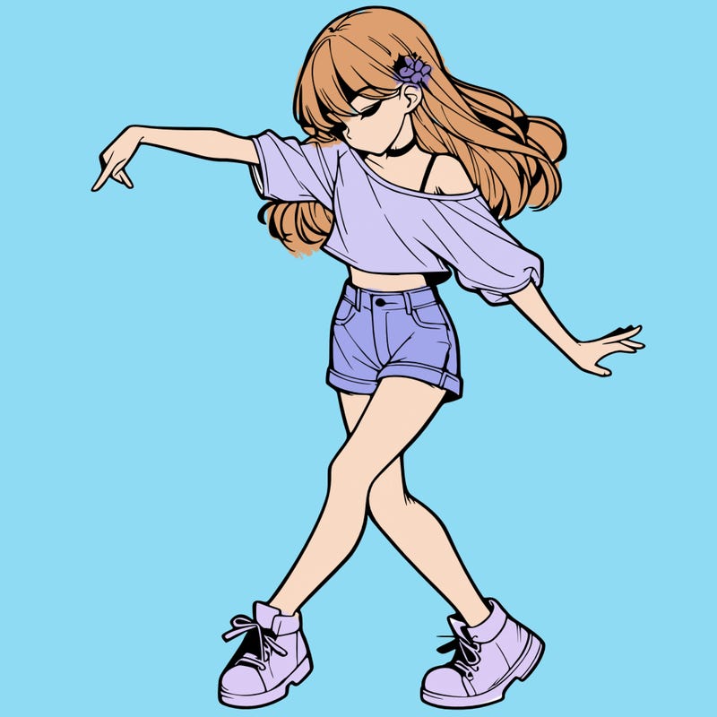 realistic girl danceing