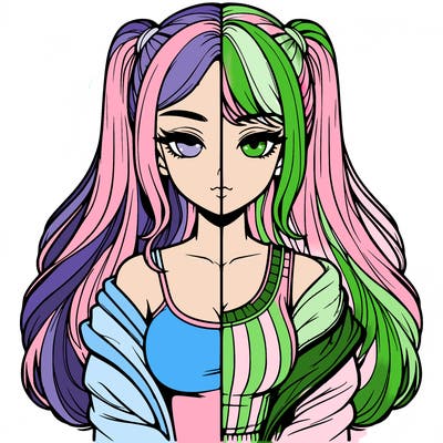 realistic girl split