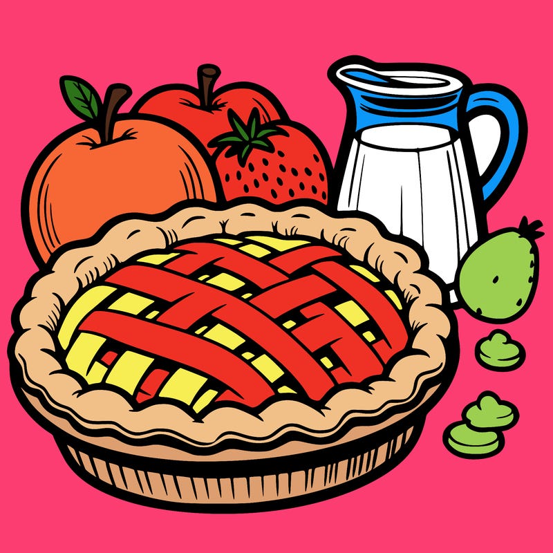 a pie of food