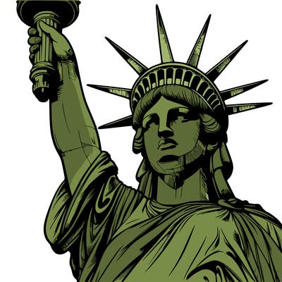 realistic statue of liberty