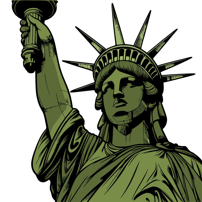 realistic statue of liberty