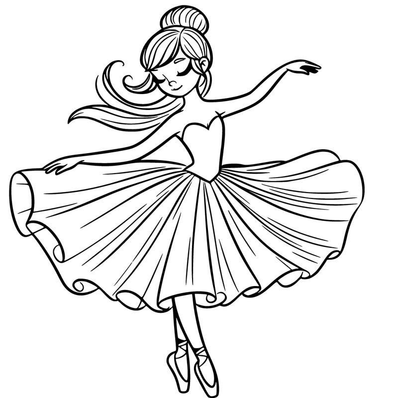 ballerina with a flowing gown