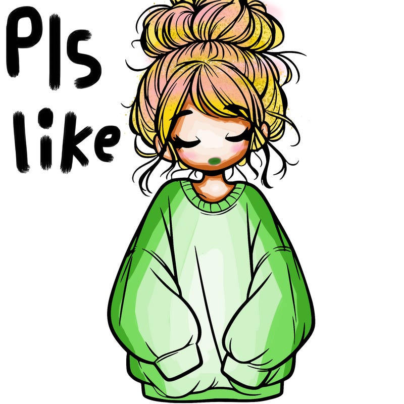 girl with baggy sweatshirt and messy bun