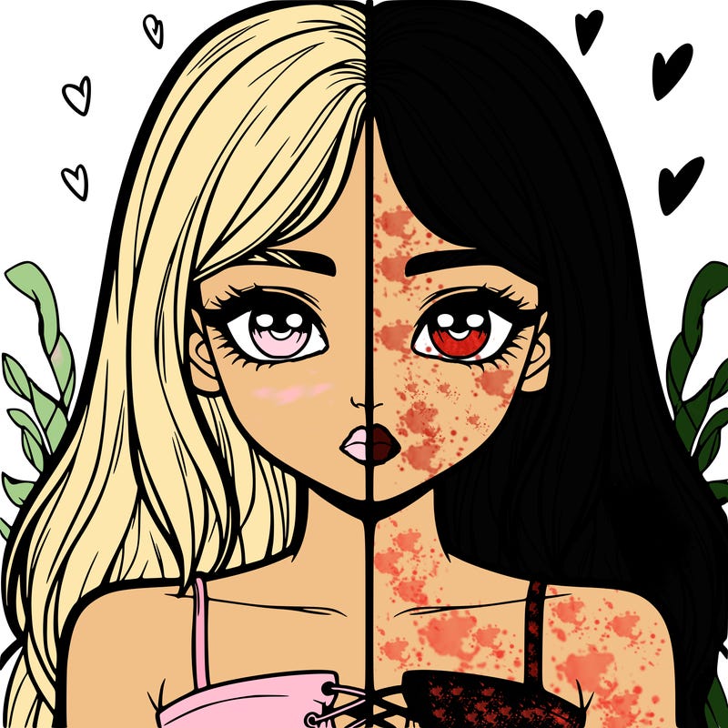 realistic girl split