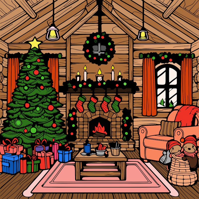 christmas house interior