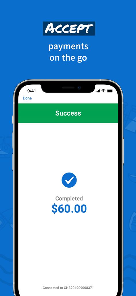 FareHarbor - A mobile screen showing a successful payment transaction on the FareHarbor app