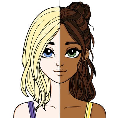 realistic girl split