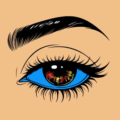 eye closed realistic