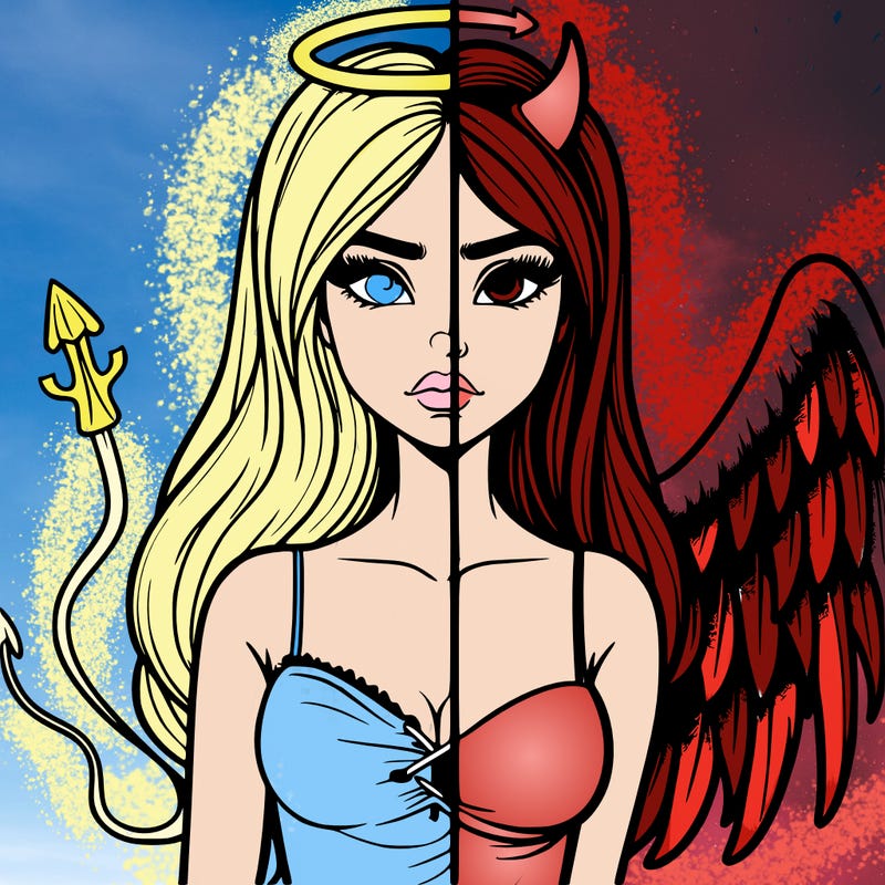 devil vs angel realistic girl