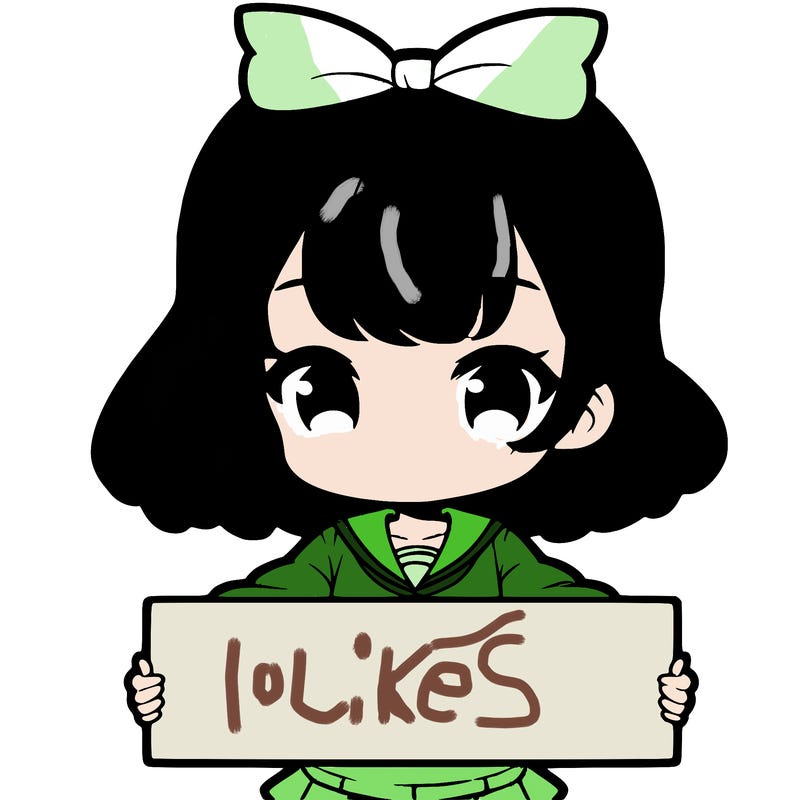 cute anime girl holding a sign