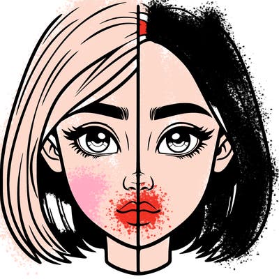 realistic girl split