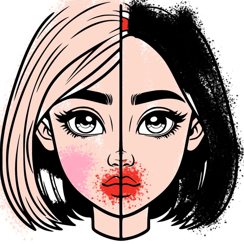 realistic girl split