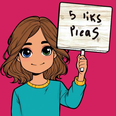 realistic girl holding up a sign