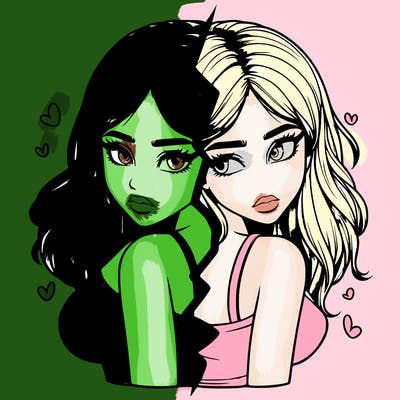 realistic girl split