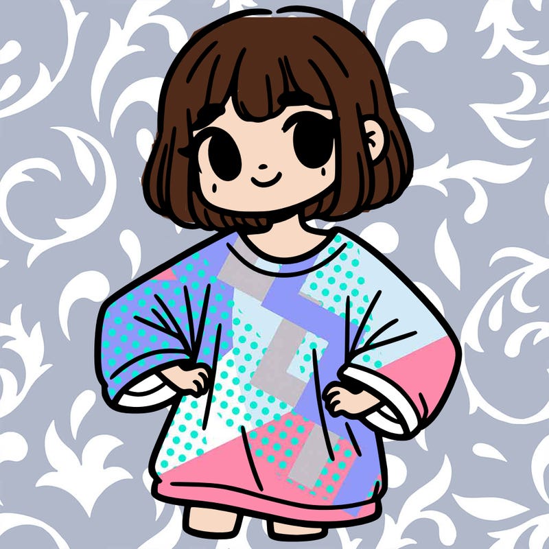 girl with a baggy shirt