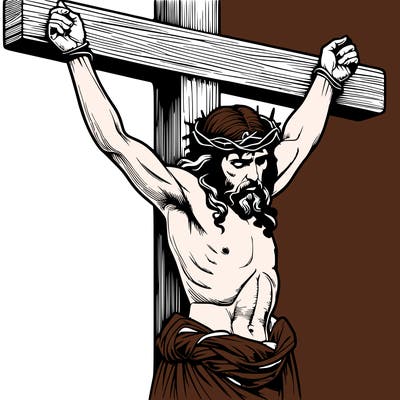 jesus realistic on the cross