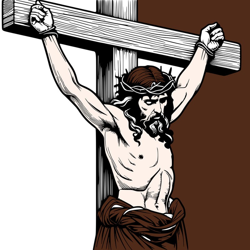 jesus realistic on the cross