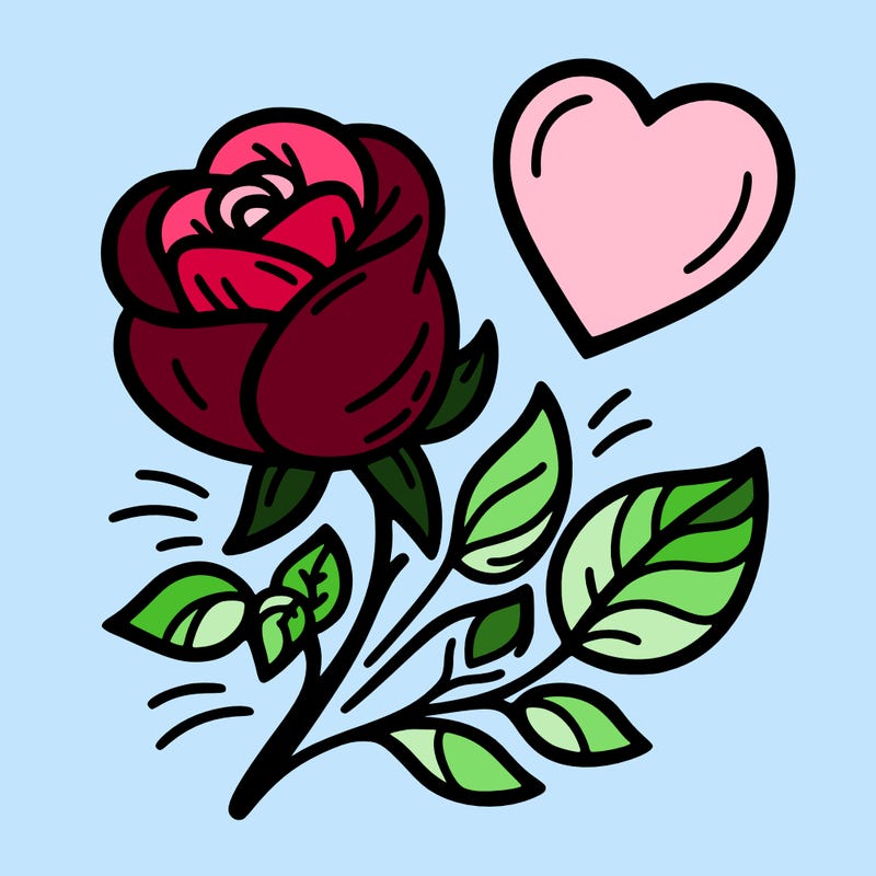rose and heart