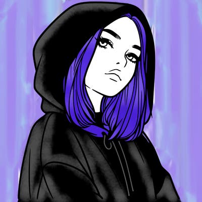 a realistic girl in a hoodie