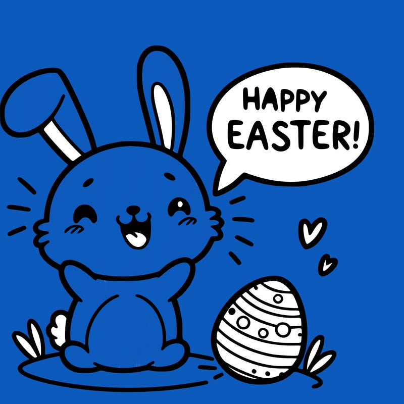 easter bunny saying happy easter