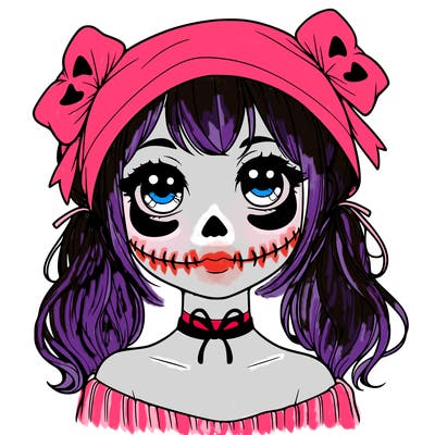 realistic girl halloween