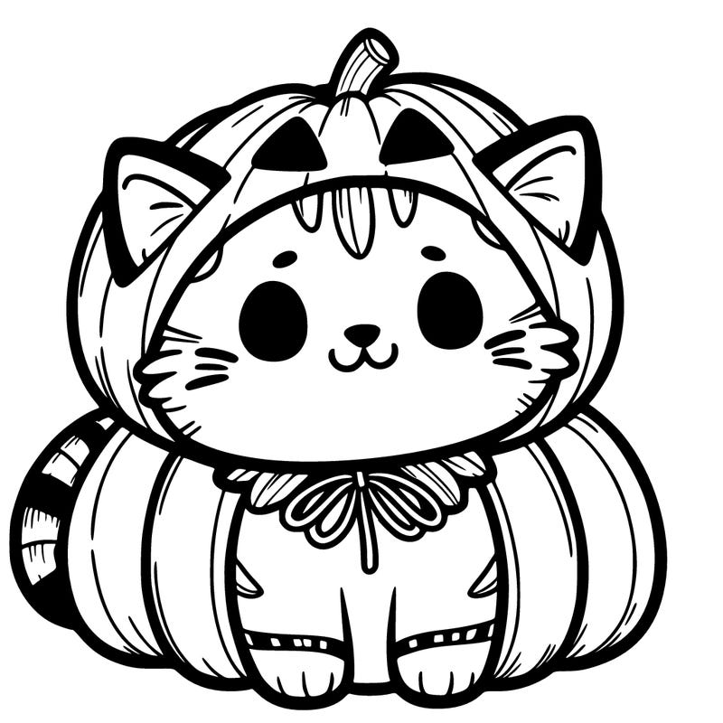 cat in pumpkin costume
