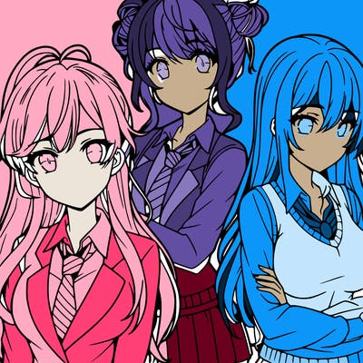anime girls teenagers