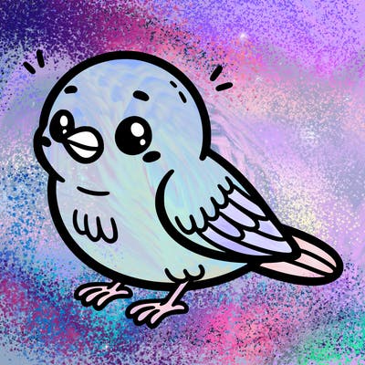 cute cartoon-style sparrow