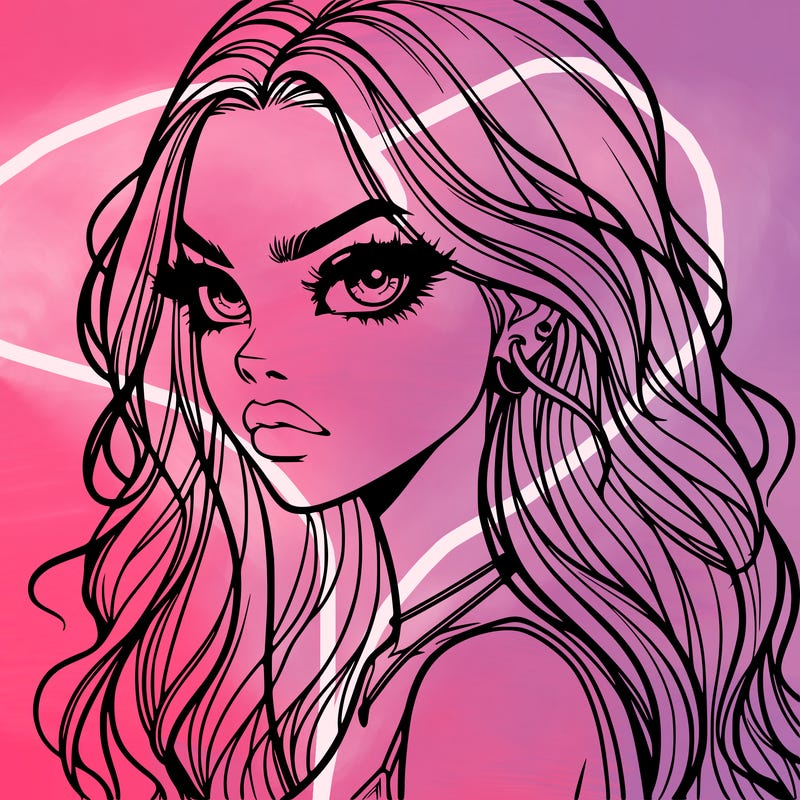 a realistic girl with siren eyes and looks badass