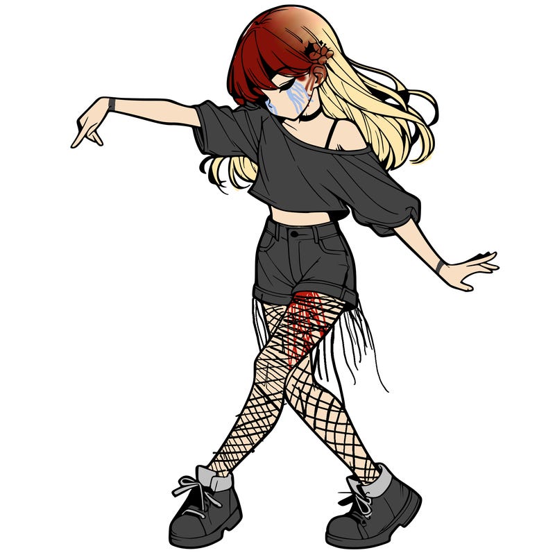 realistic girl danceing
