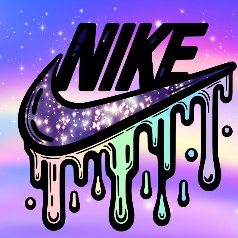 dripping nike logo