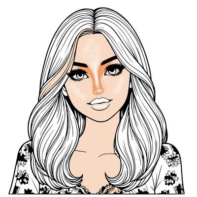 realistic beautiful girl