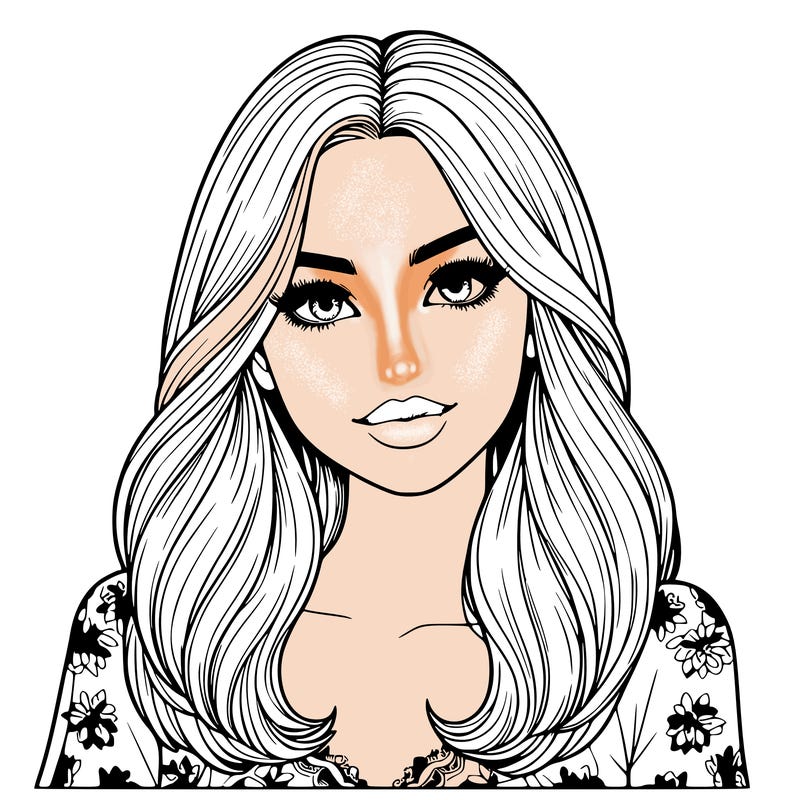 realistic beautiful girl