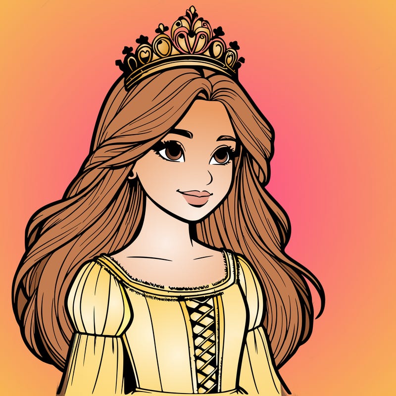 a realistic medieval princess with a tiara