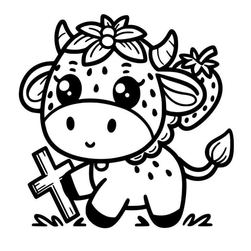 strawberry cow and cross
